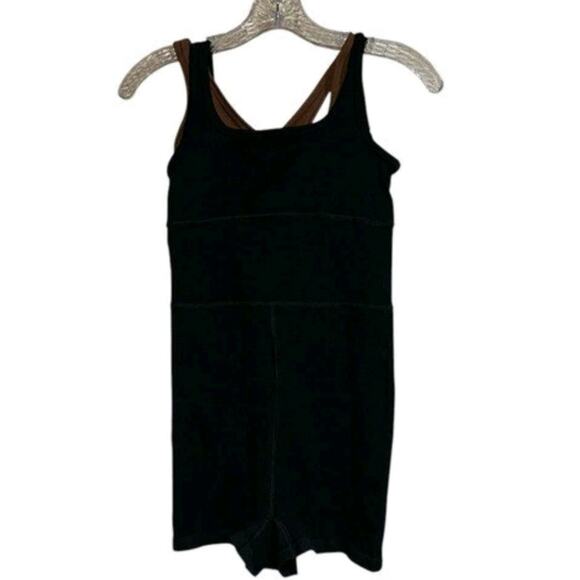 New Free People FP MOVEMENT It Takes Two Runsie $70 X-SMALL Black & Brown - Picture 6 of 8